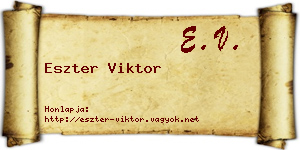 Eszter Viktor névjegykártya