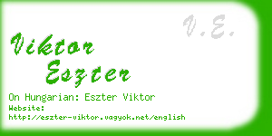 viktor eszter business card